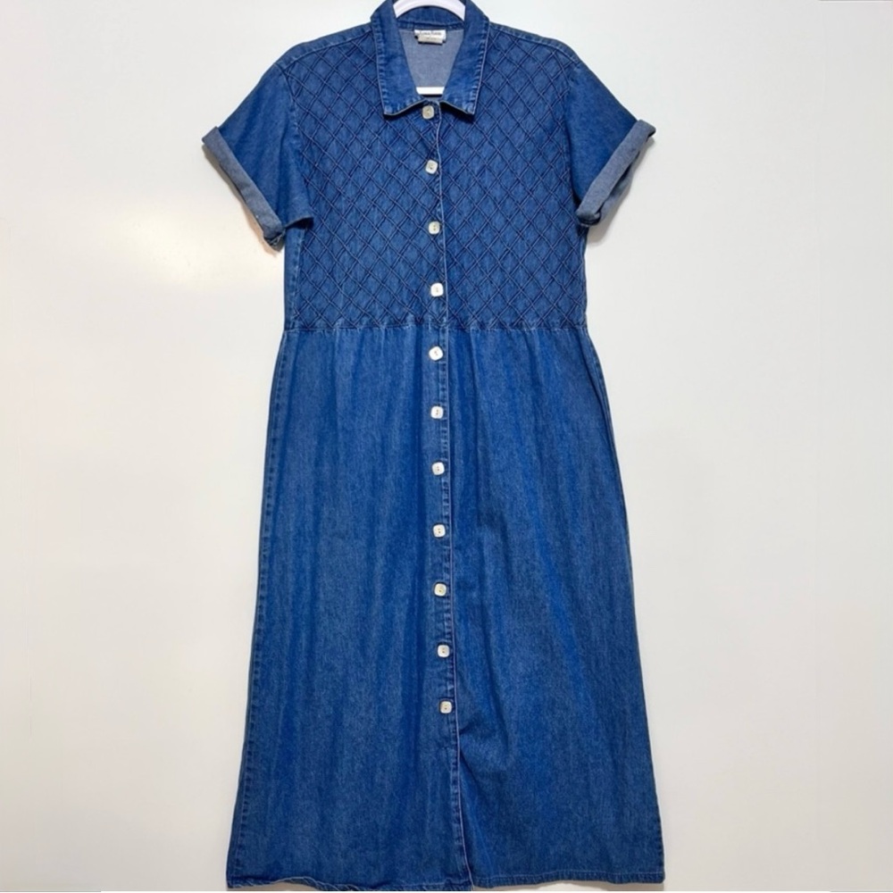 Neiman Marcus Blue Midi Dress